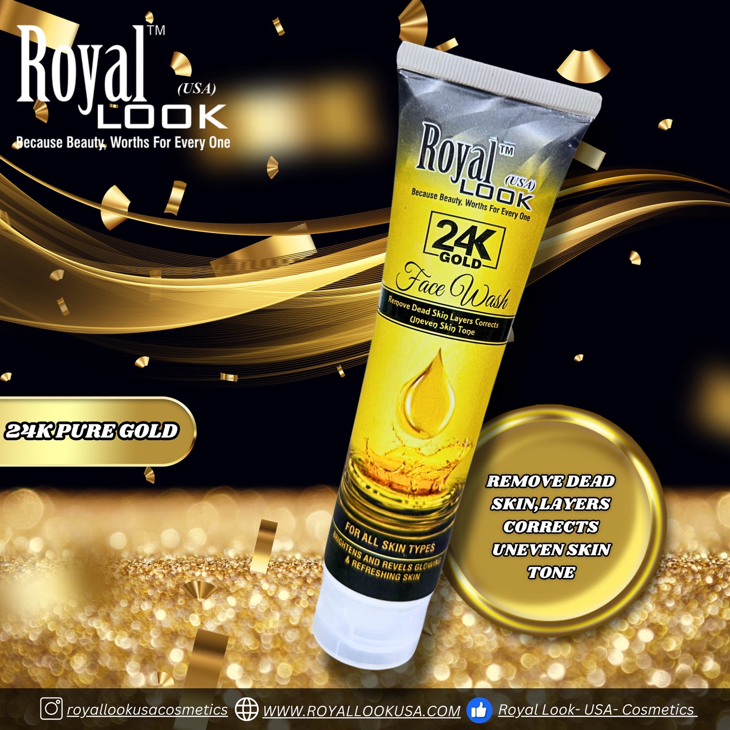 Royal Look 24k Pure Gold Face Wash