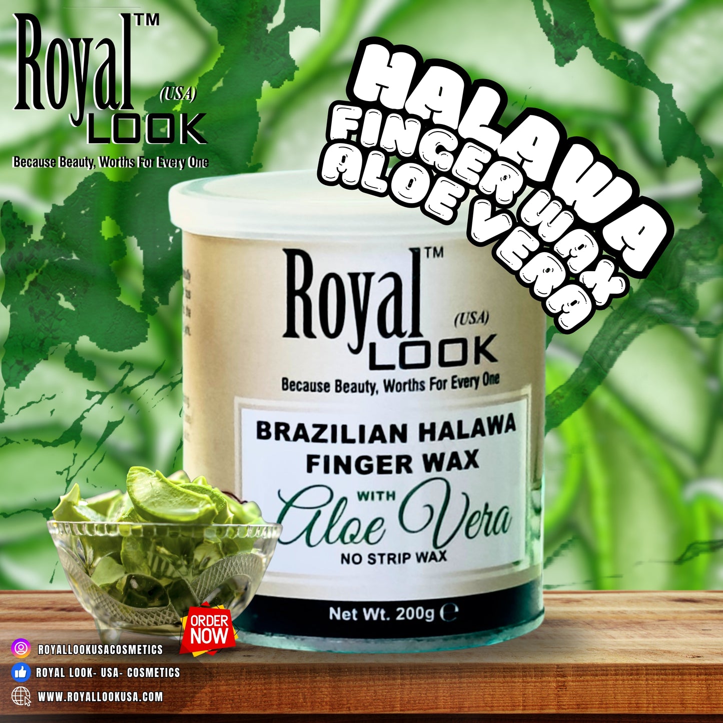 Royal Look Halawa Finger Wax (Aloevera)