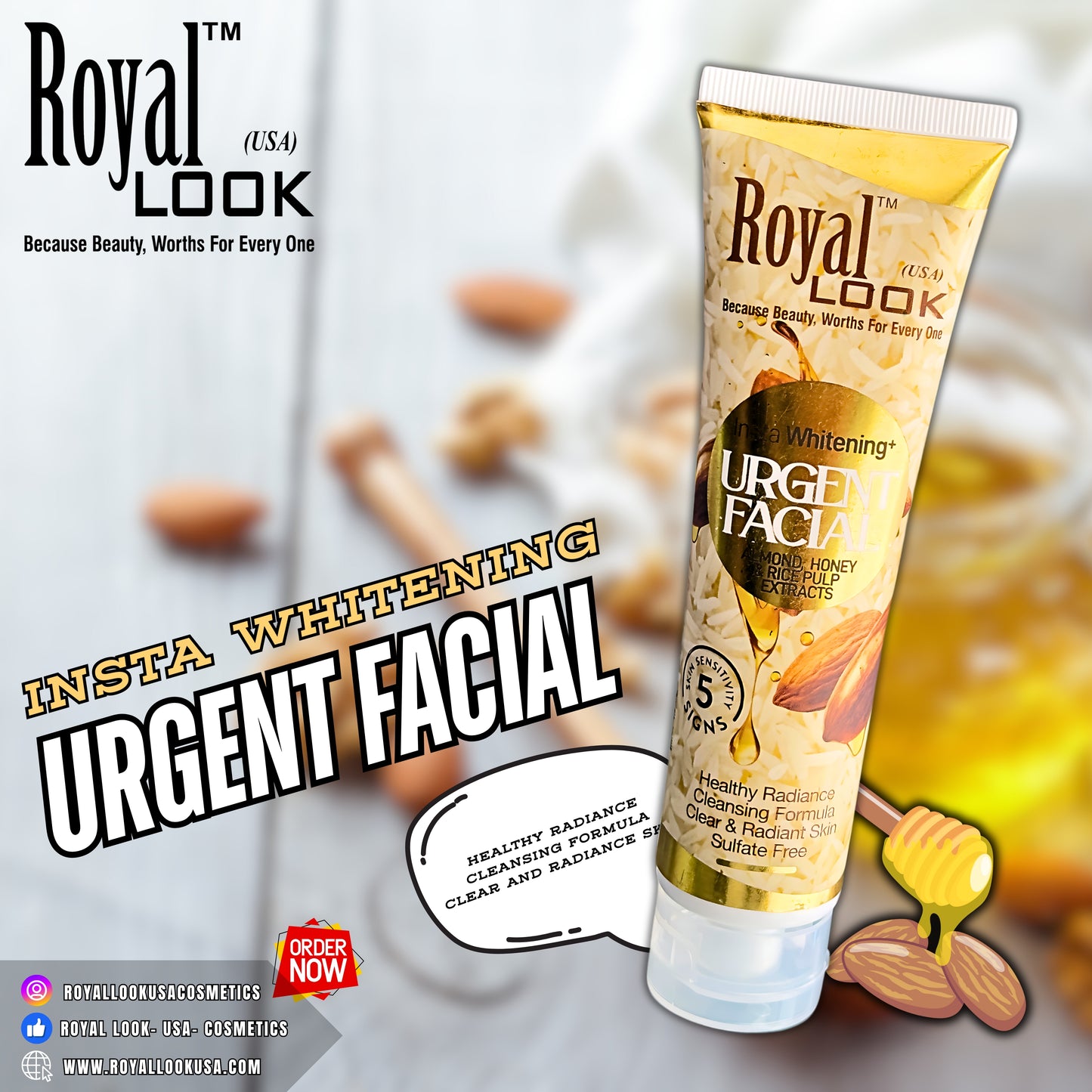 Royal Look Insta Whitening Urgent Facial