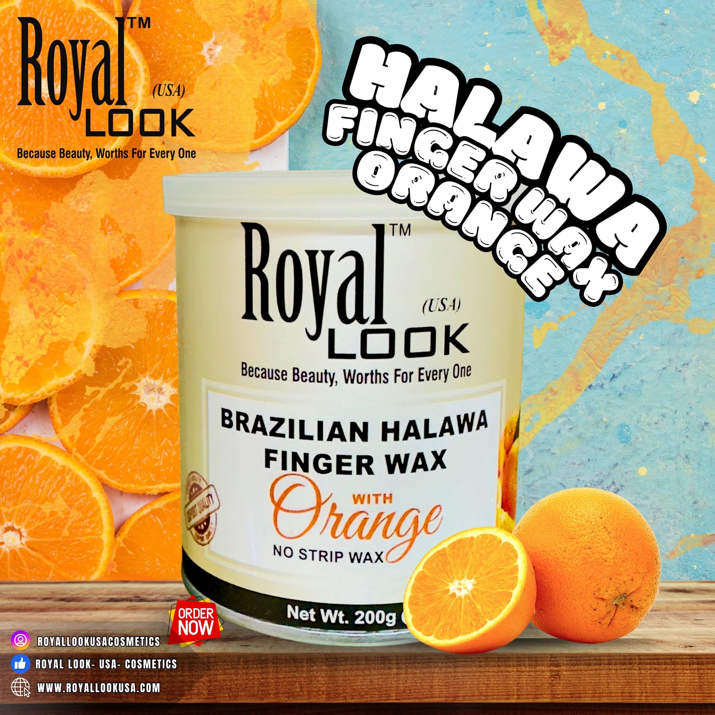 Royal Look Halawa Finger Wax (Orange)