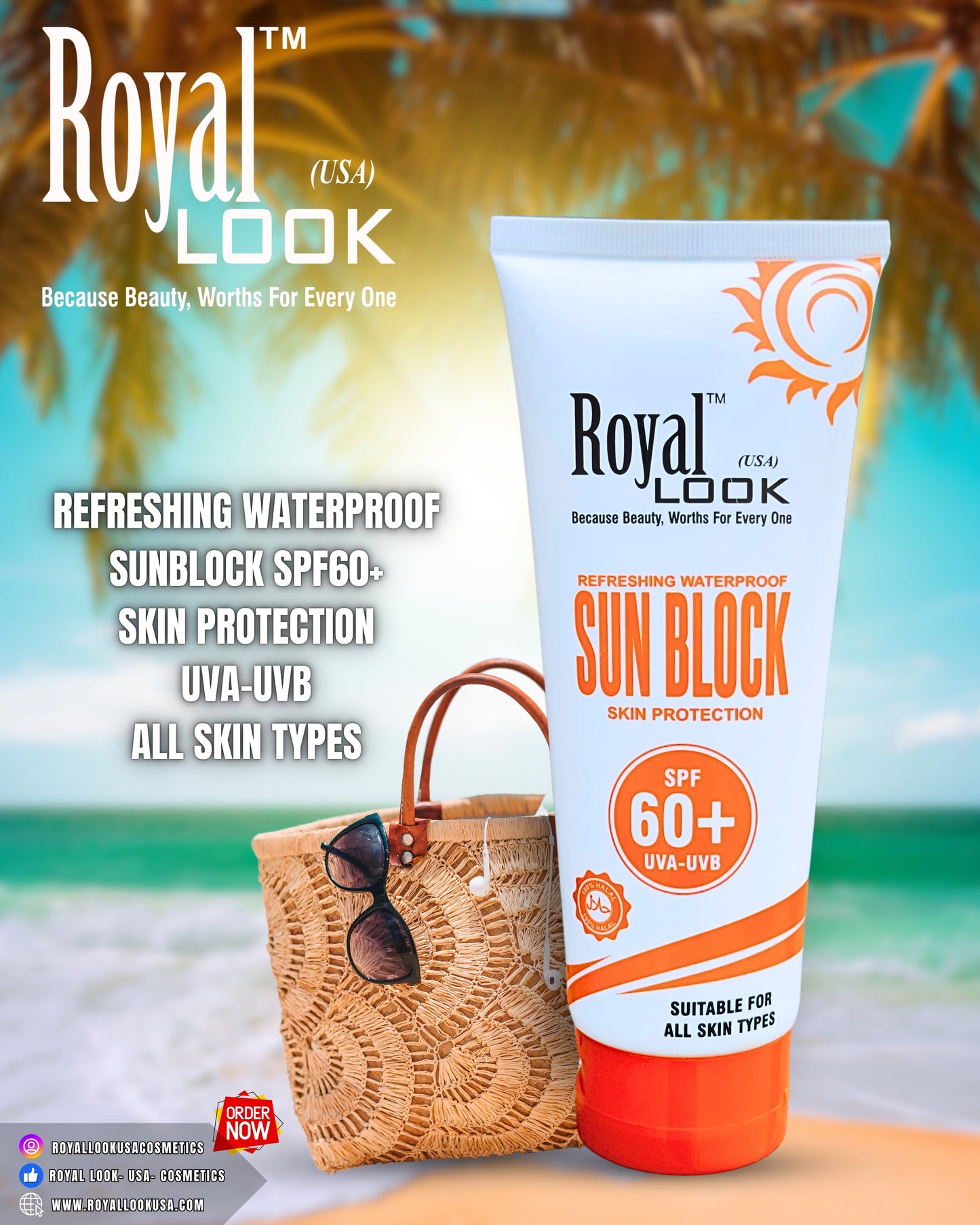 Royal Look Refreshing Waterproof Sun Block | SPF 60+