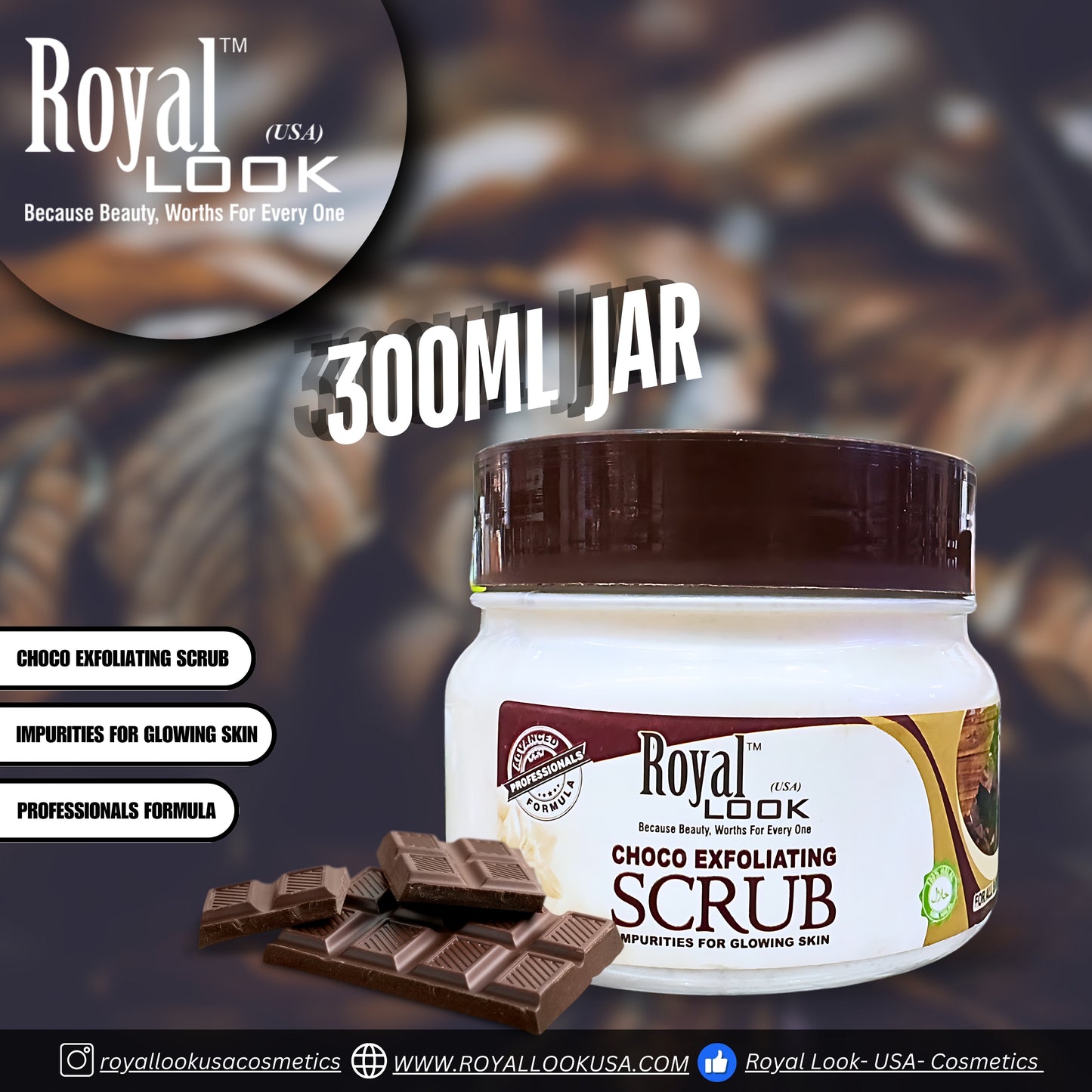 Royal Look Choco Exfoliating Scrub